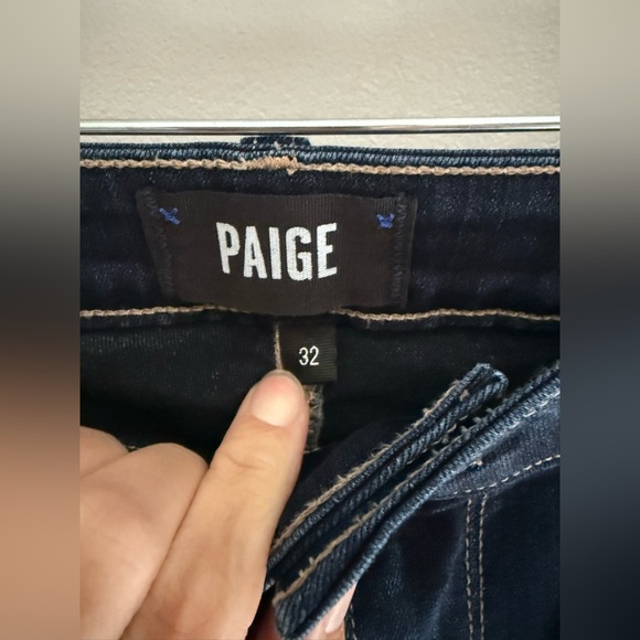 Paige High Rise Bell Canyon Wide Leg Jeans Women’s SZ 32 Dark Wash Boot Cut - Picture 4 of 11